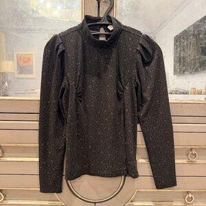 Joie puff sleeve printed knit top